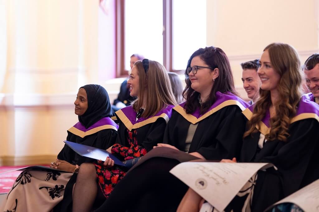 Doctors smiling at MRCPI Conferring Ceremony
